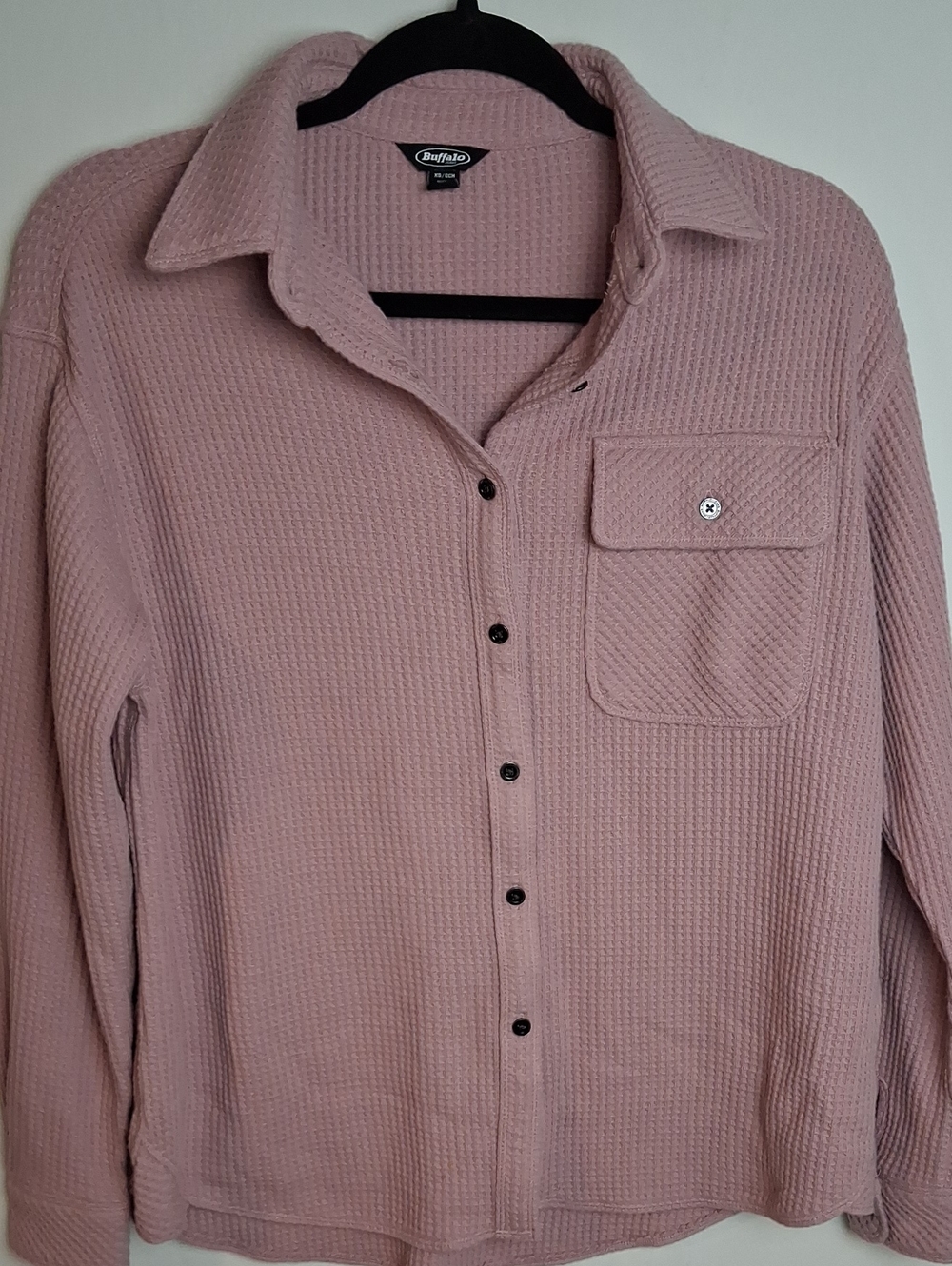 Buffalo David Bitton Men's Waffle Button-Down Shirt in Dusty Rose